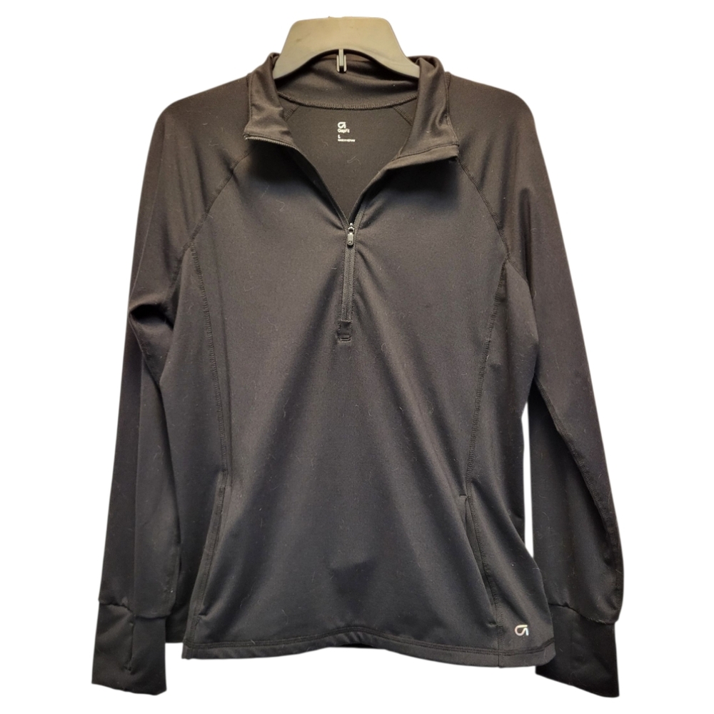 GAP Fit Womens Black Pullover 1/4-Zip Performance Jacket-Size L